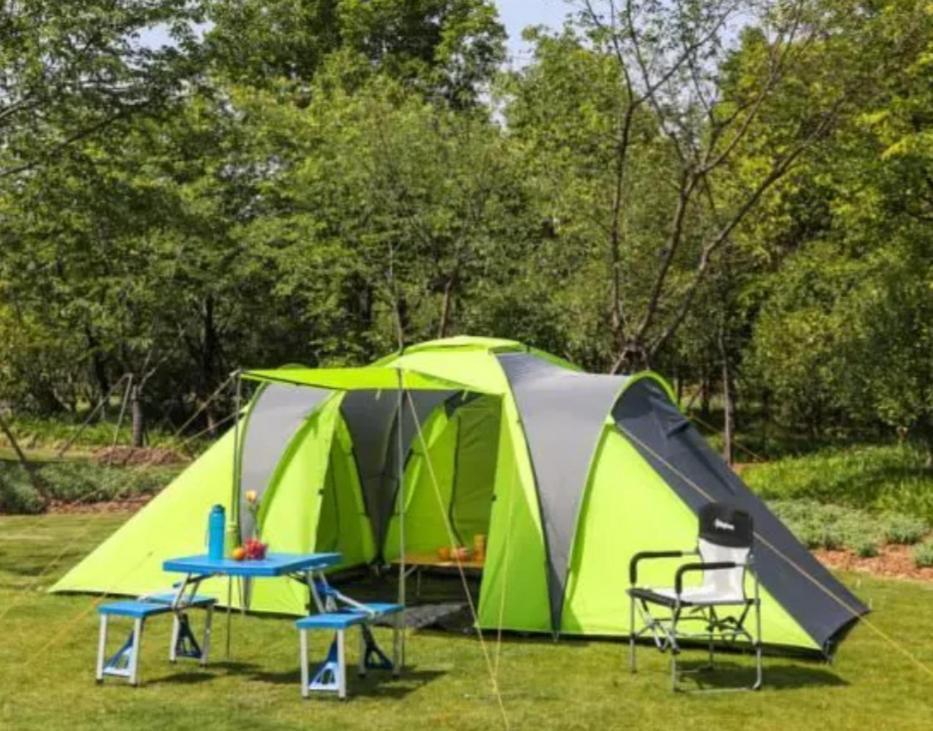 Les Hortensias Grande Tente Familiale Deux Chambres Et Sejour Vue Mer Sur Camping Nature Plestin-les-Grèves Buitenkant foto
