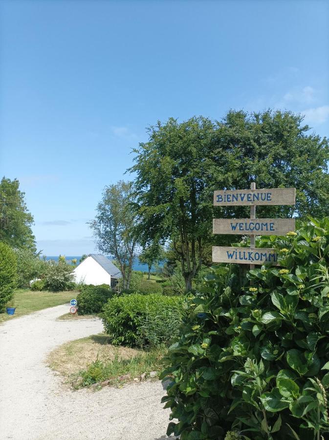 Les Hortensias Grande Tente Familiale Deux Chambres Et Sejour Vue Mer Sur Camping Nature Plestin-les-Grèves Buitenkant foto